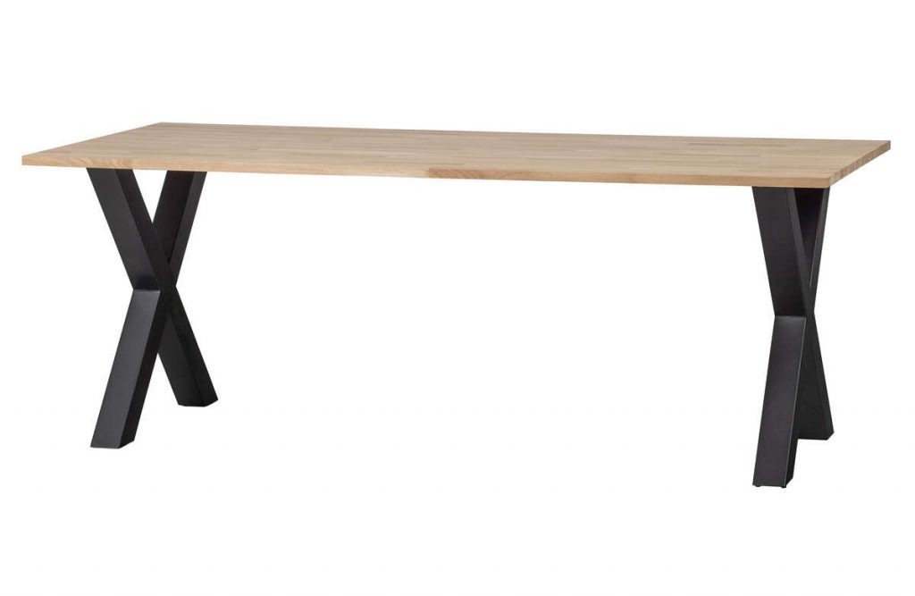 Stół TABLO dębowy [FSC] 220×90  z nogą X