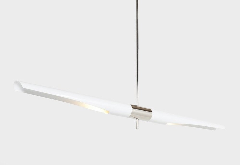 Lampa wisząca DRAGONFLY SOLO biało – chromowana 150 cm