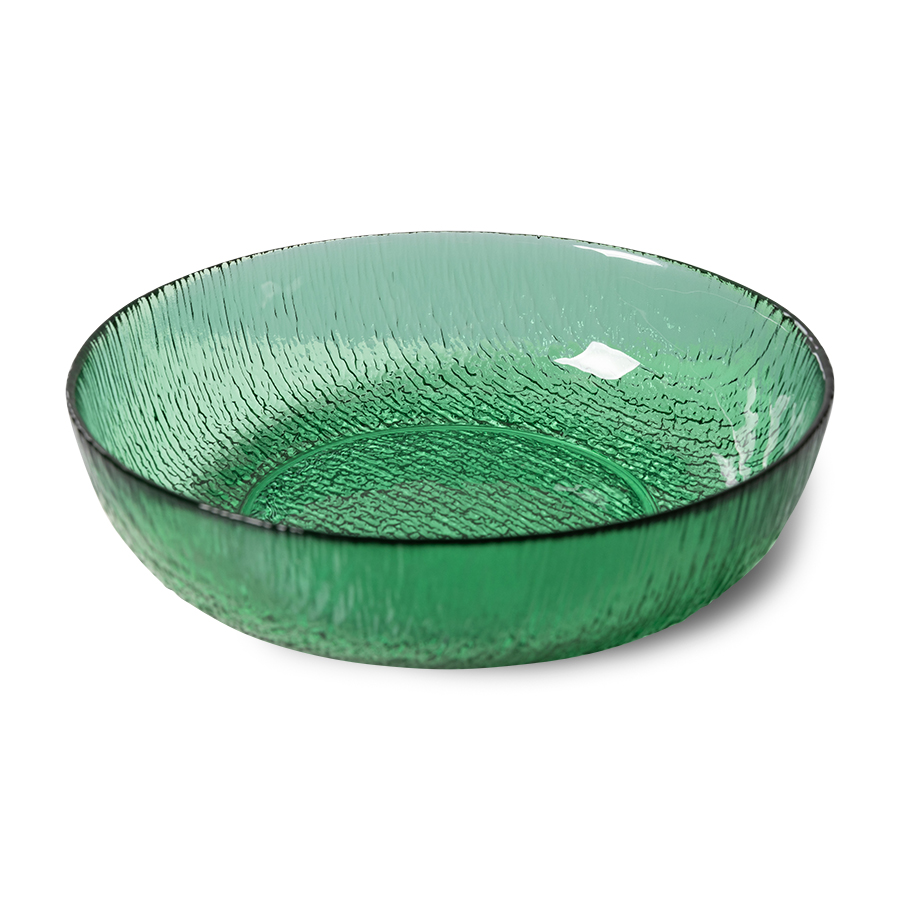 Kolekcja Emeralds: szklana salaterka, zielona