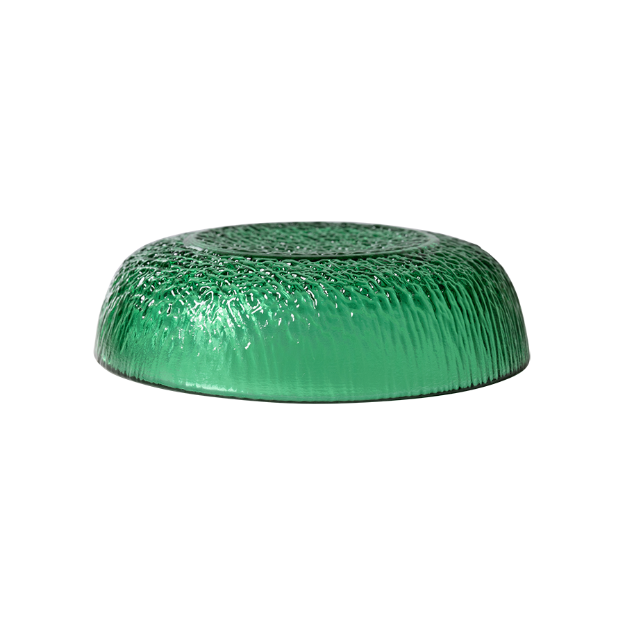 Kolekcja Emeralds: szklana miska deserowa, zielona