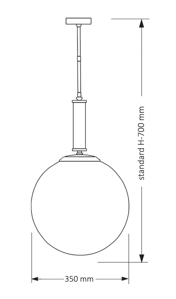 LAMPA MOSIĘŻNA KUTEK MOOD ART-ZW-1(Z)G350