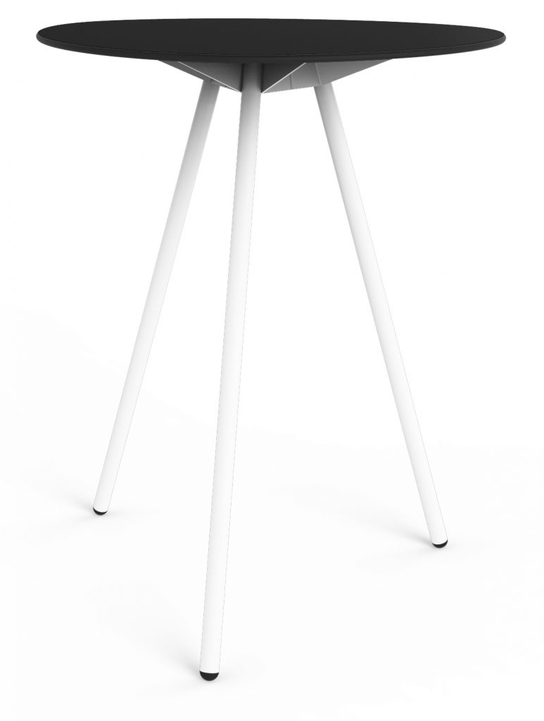 Stolik High Alowha 90×110 cm rama w kolorze białym