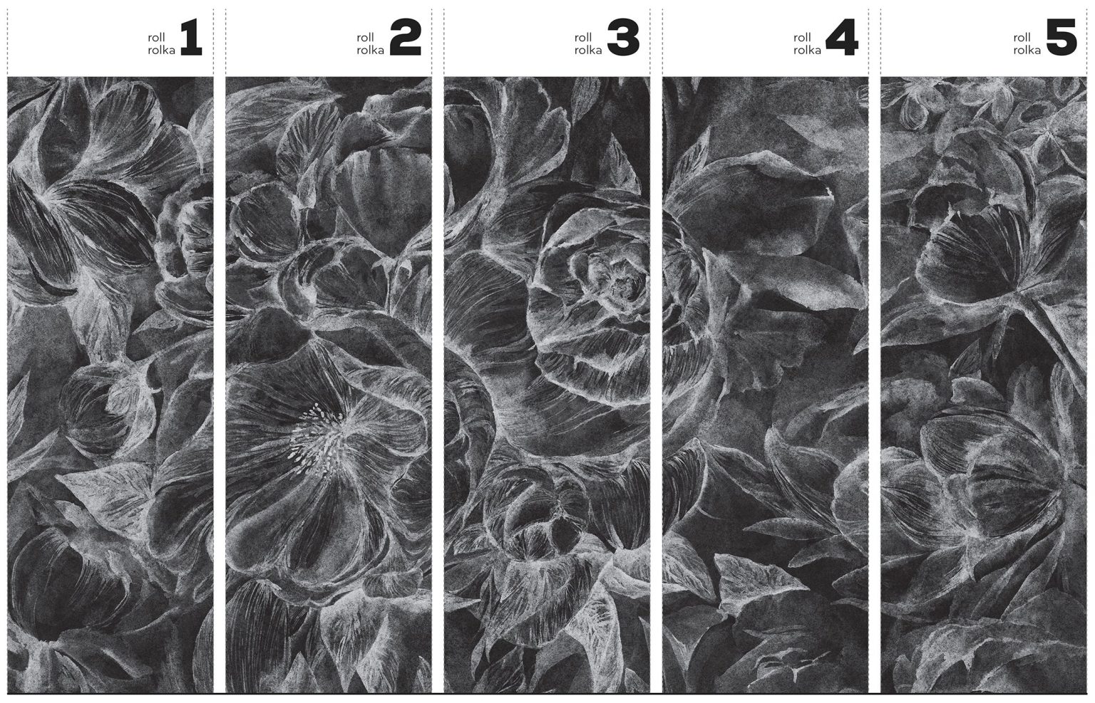 Brassica Dark - Tapeta w standaryzowanych rolkach