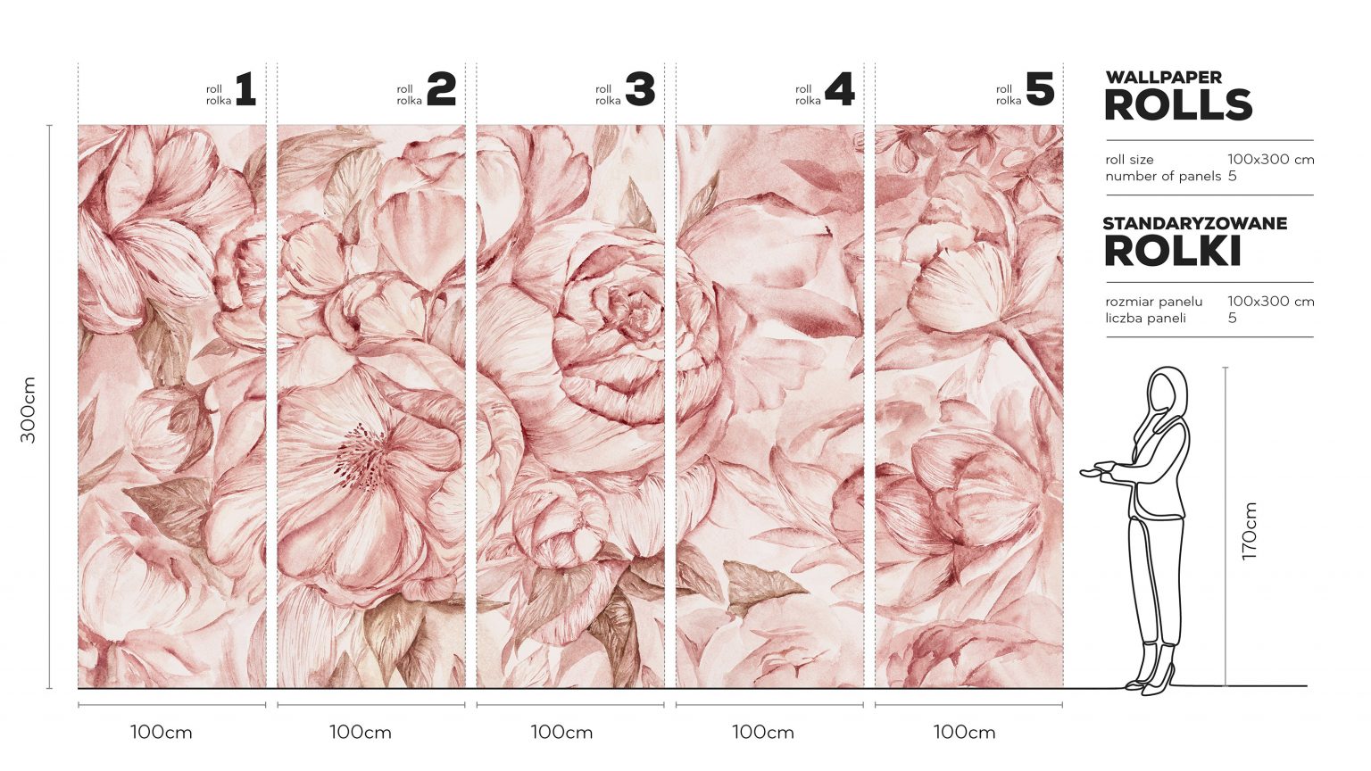 Brassica Pink - Tapeta w standaryzowanych rolkach