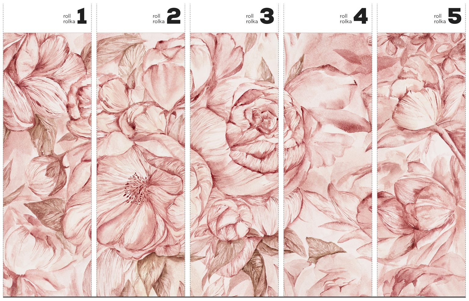 Brassica Pink - Tapeta w standaryzowanych rolkach