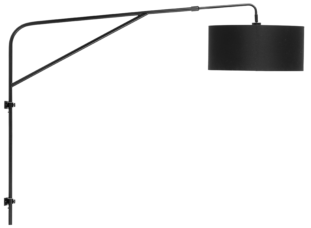 Lampa ścienna BRIGHTON czarna 60x30cm