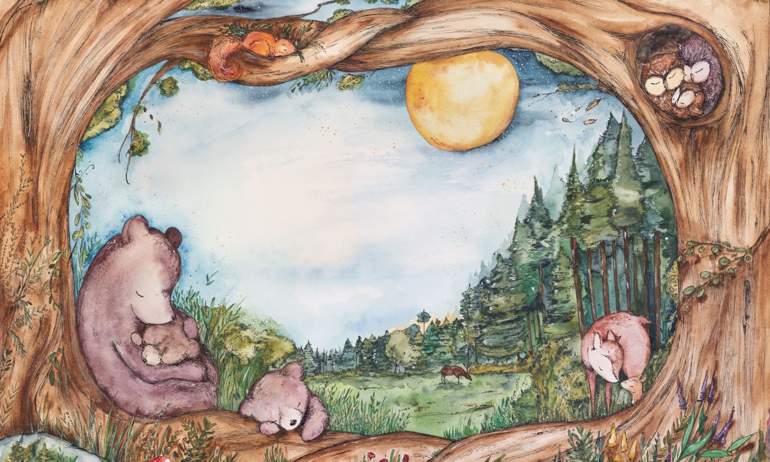 Bears Family - Tapeta w standaryzowanych rolkach