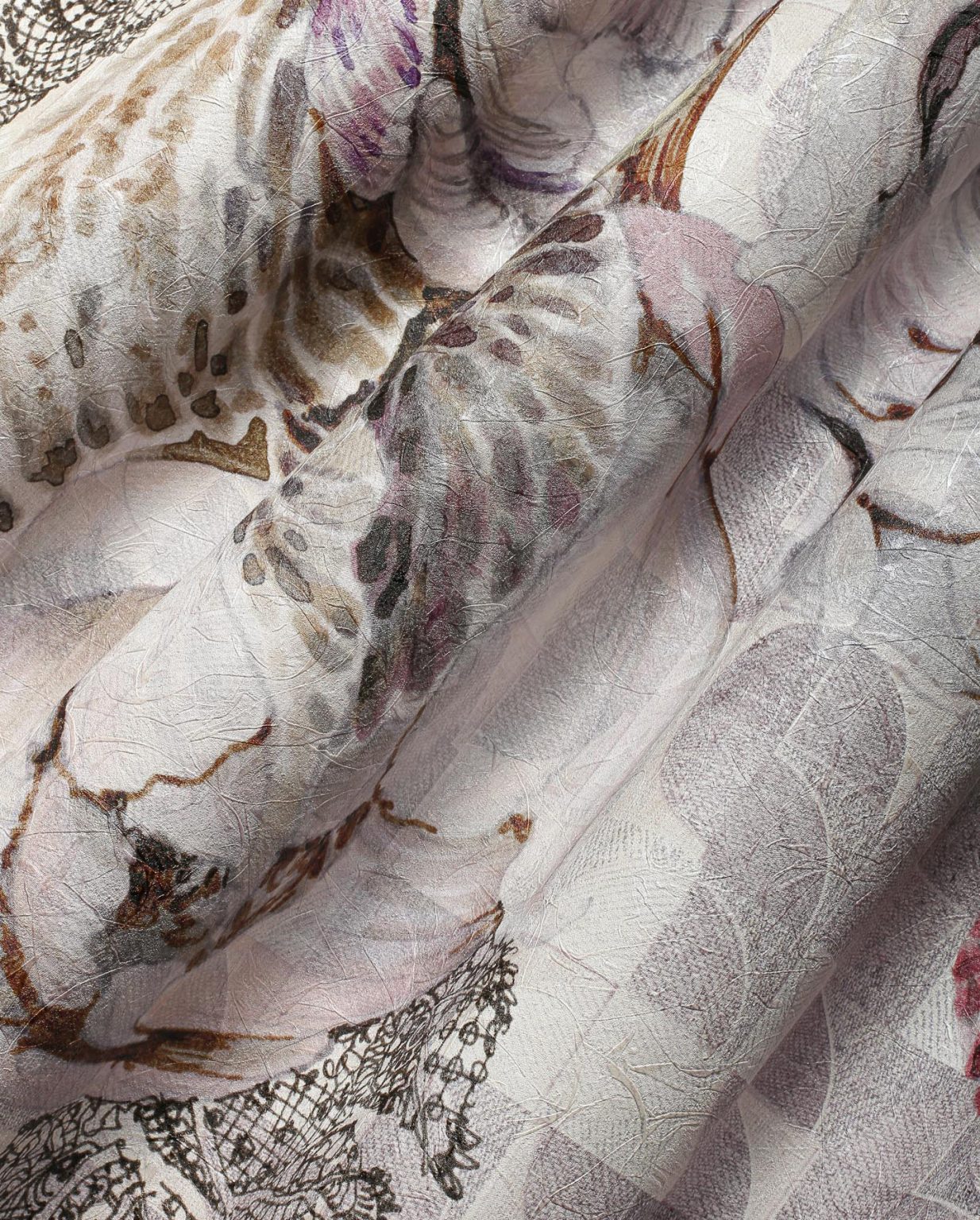 Tapeta w kwiaty fuksjowe Brocard - Wonderwall