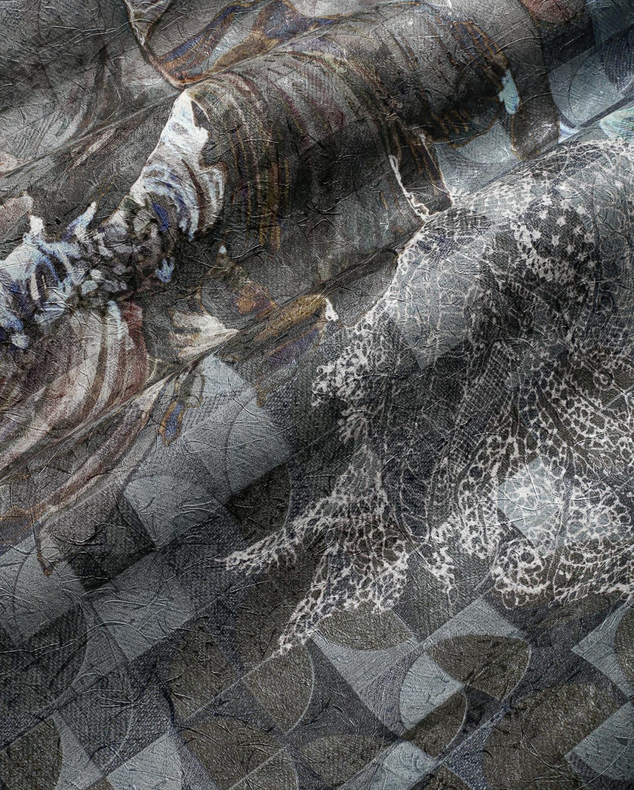 Tapeta w kwiaty fuksjowe Brocard - Wonderwall