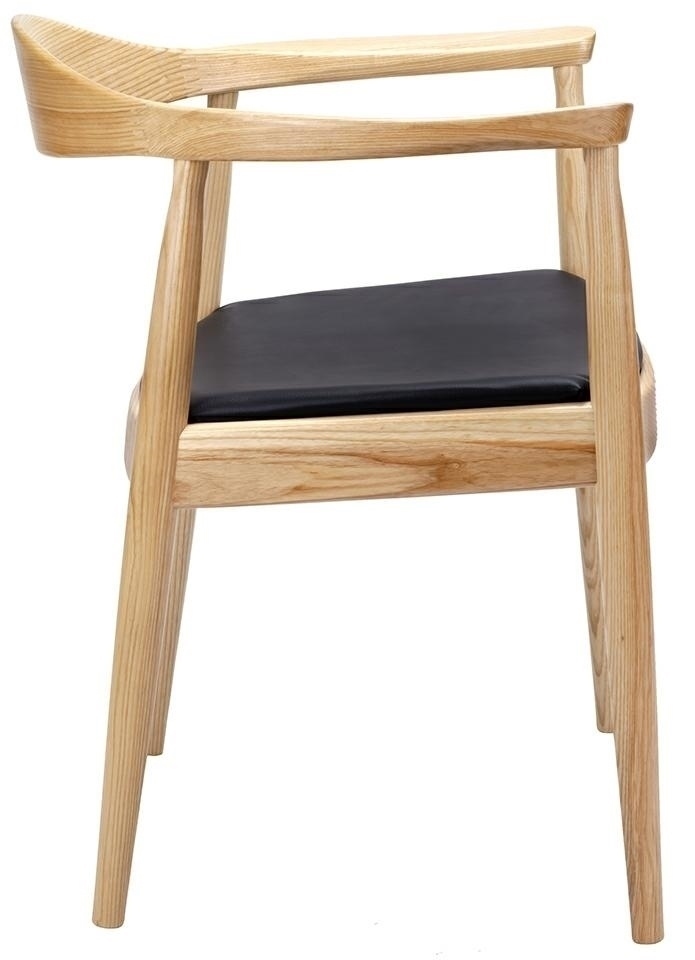 Krzesło KENNEDY naturalne – drewno jesion, ekoskóra