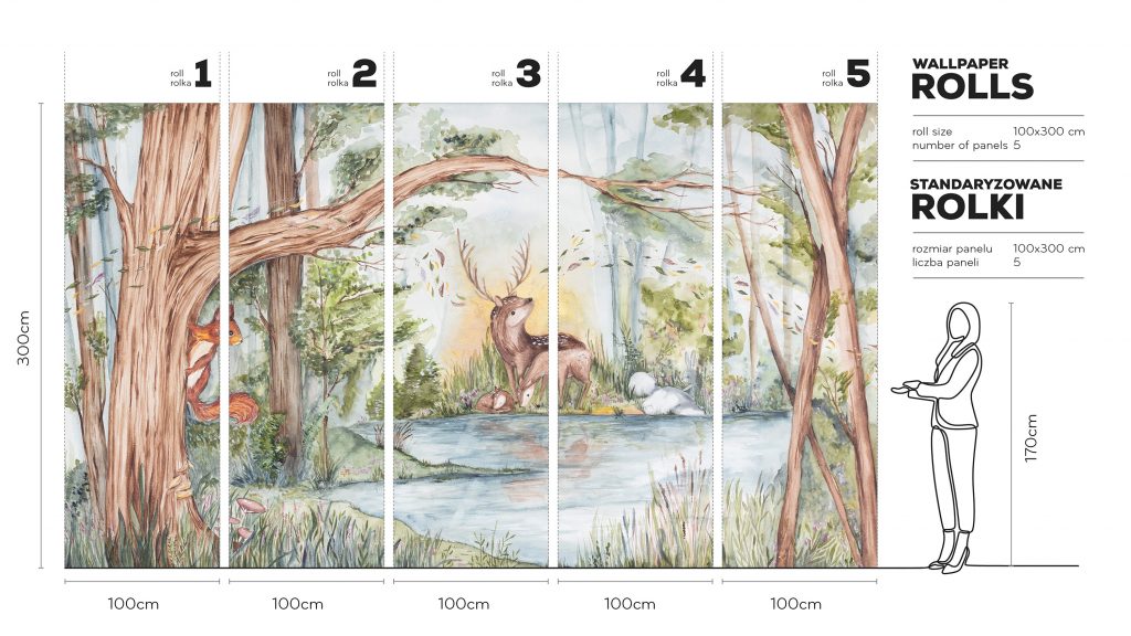 Deer Friends – Tapeta w standaryzowanych rolkach