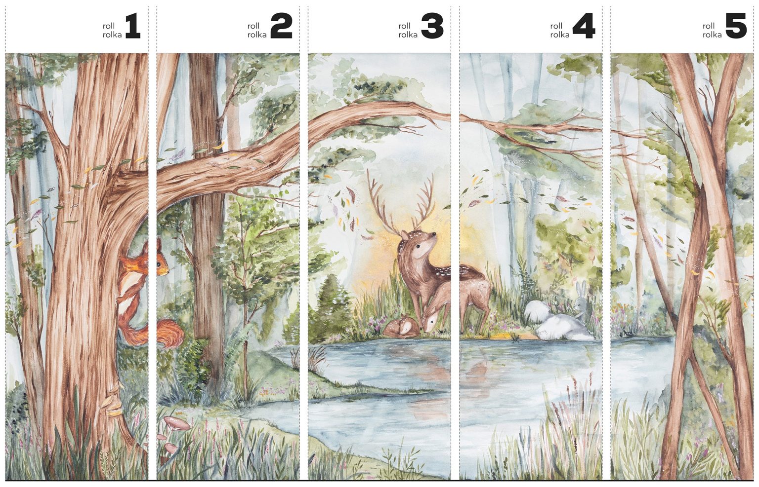 Deer Friends - Tapeta w standaryzowanych rolkach