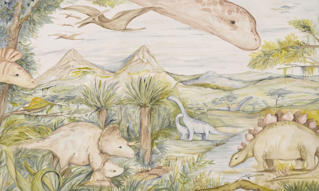 Dino Story – Tapeta w standaryzowanych rolkach