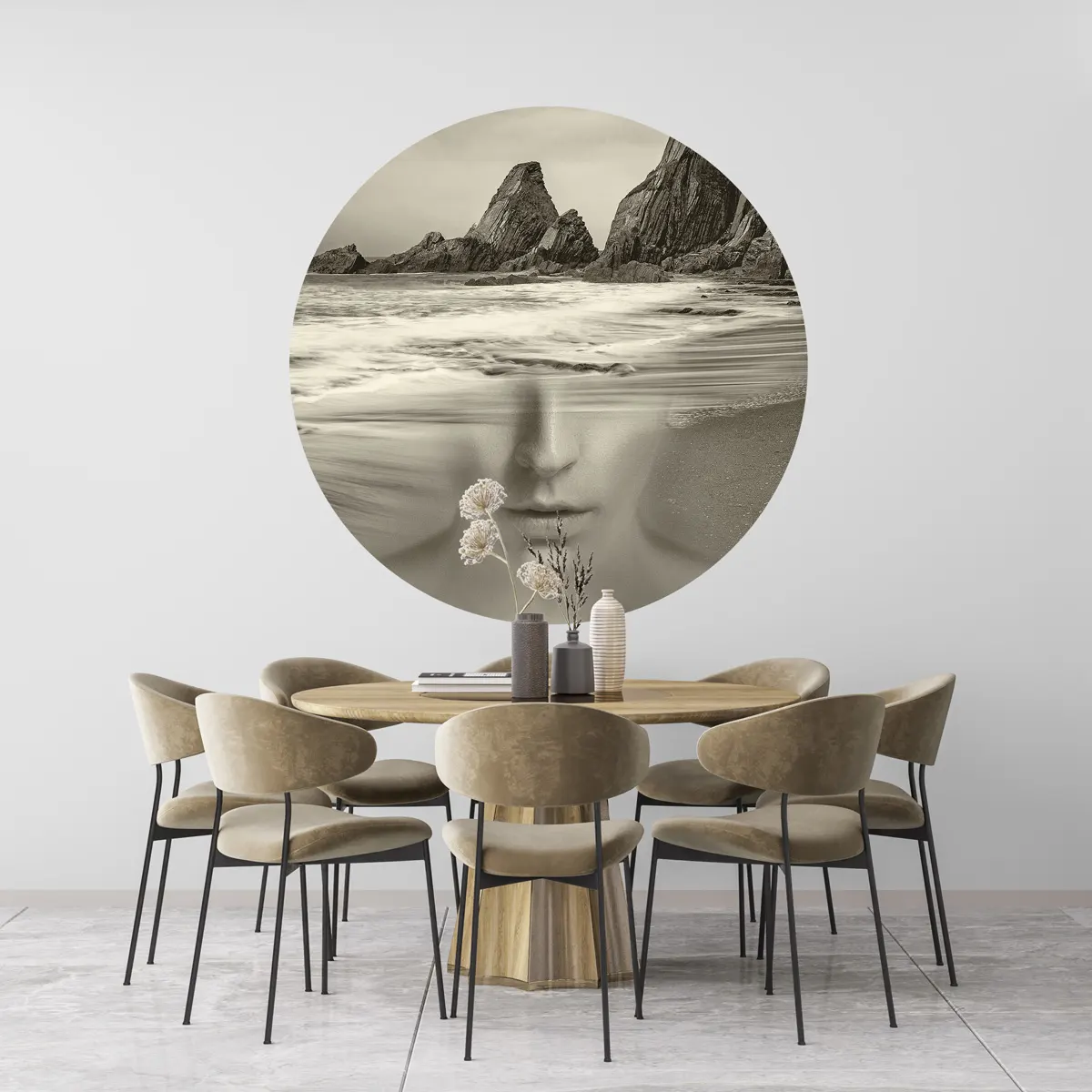 Tapeta Dots Ocean gold Tapeta Dots Ocean gold