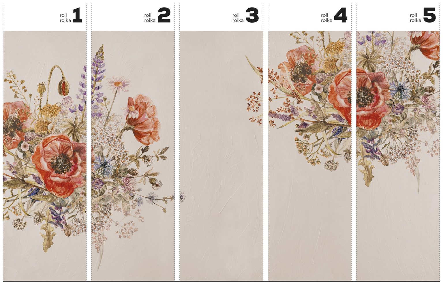 Fiori Due - Tapeta w standaryzowanych rolkach