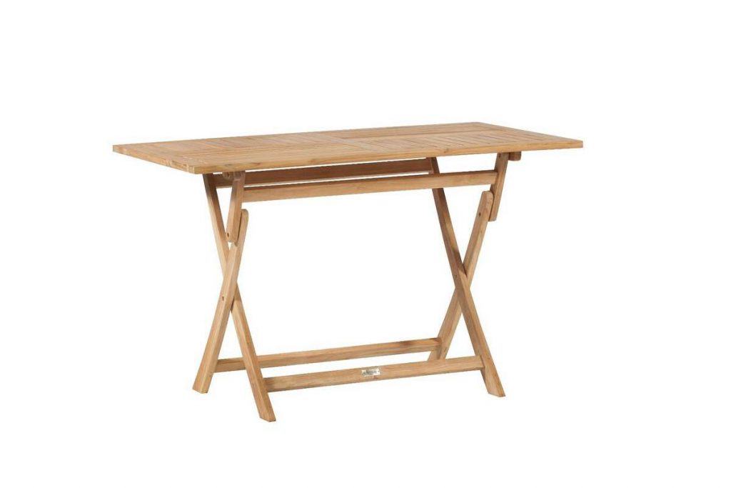 Folding stół prostokątny ,drewno tekowe, FSC 100% 120 cm