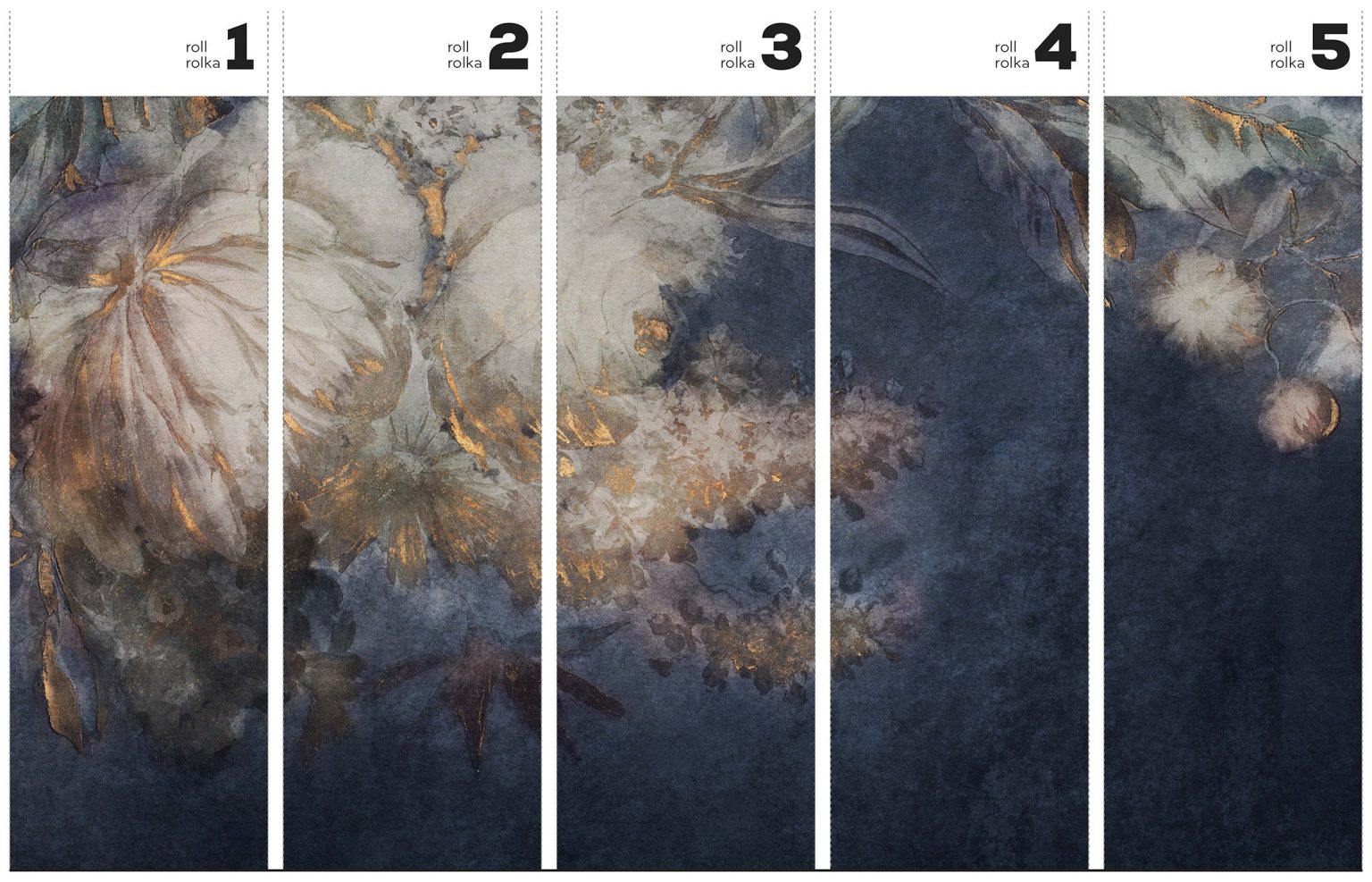 Harmony Blue - Tapeta w standaryzowanych rolkach