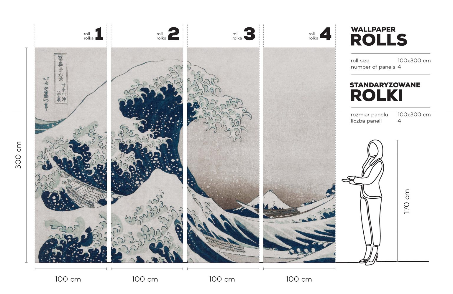 Hokusai - Tapeta w standaryzowanych rolkach