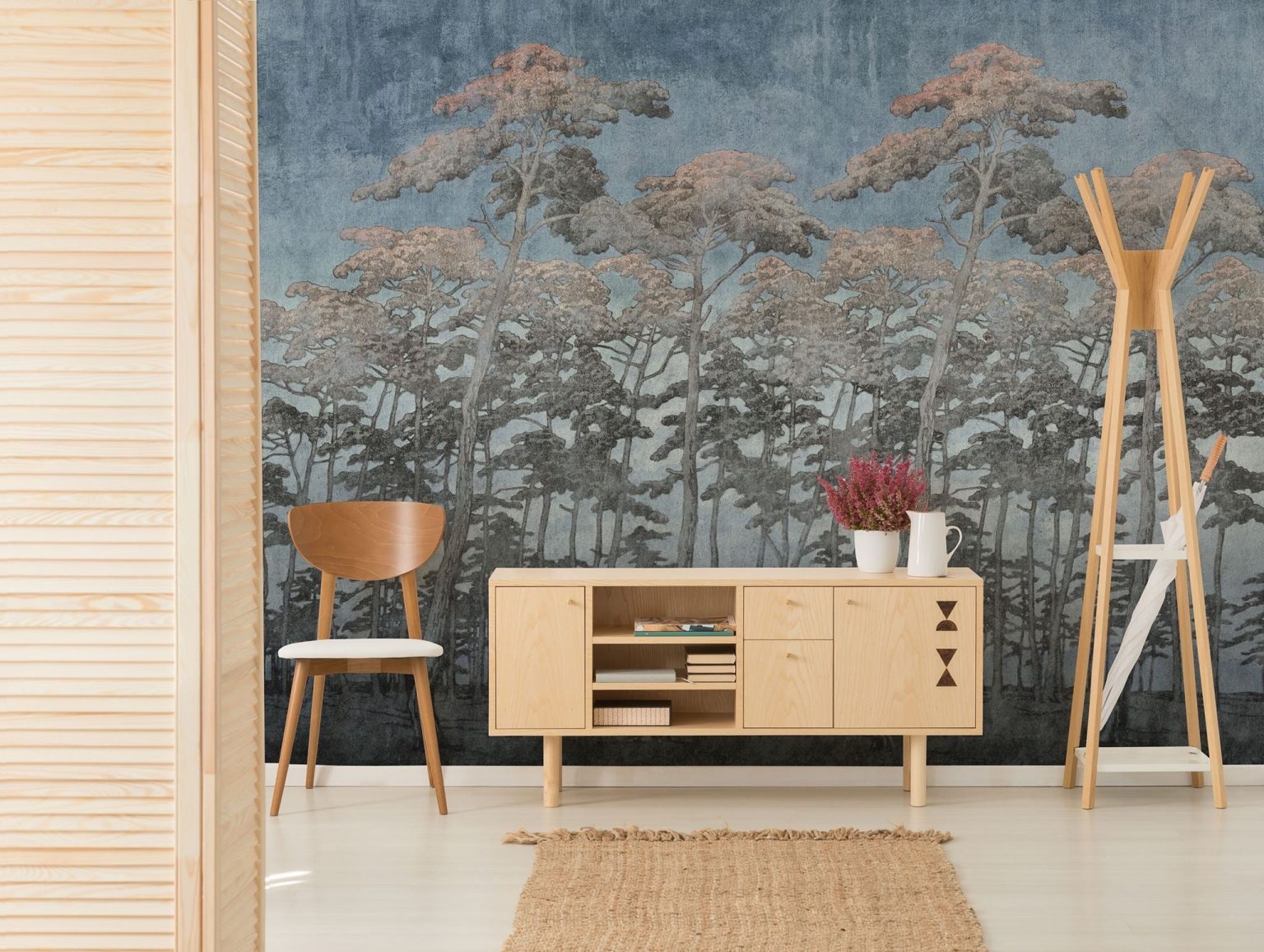 Tapeta Secret Forest Blue