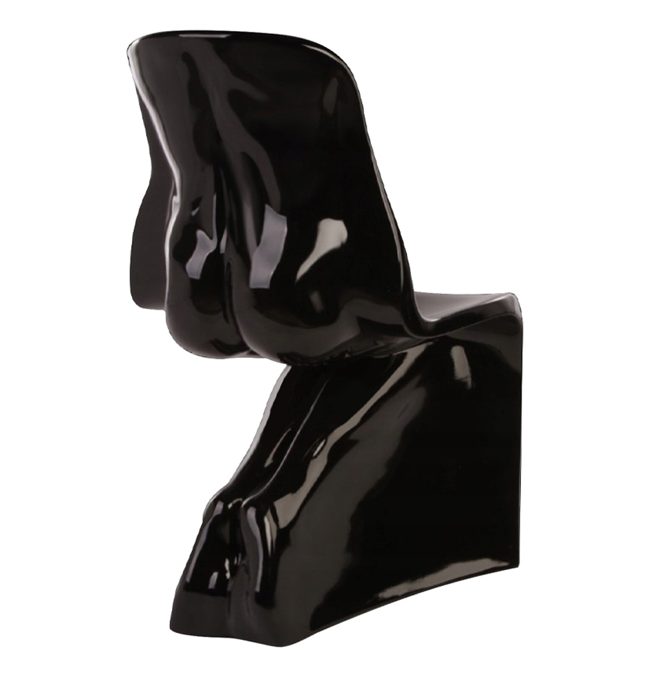 Krzesło HIM czarne – włókno szklane lakierowane