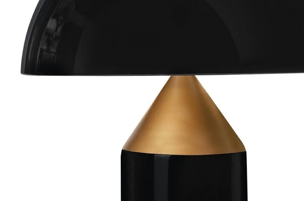 Lampa biurkowa FUNGO czarno-złota – aluminium