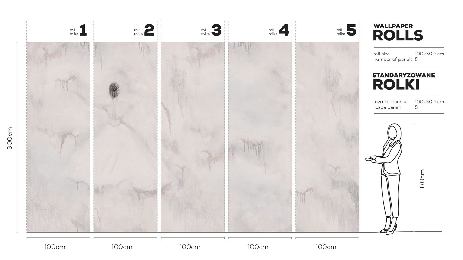 Lady Light - Tapeta w standaryzowanych rolkach