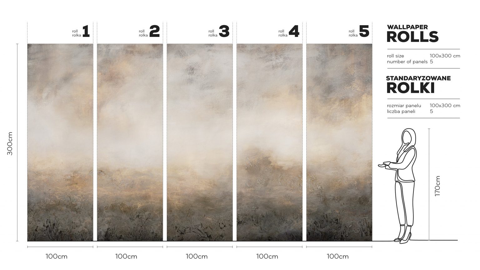 Macchiato - Tapeta w standaryzowanych rolkach