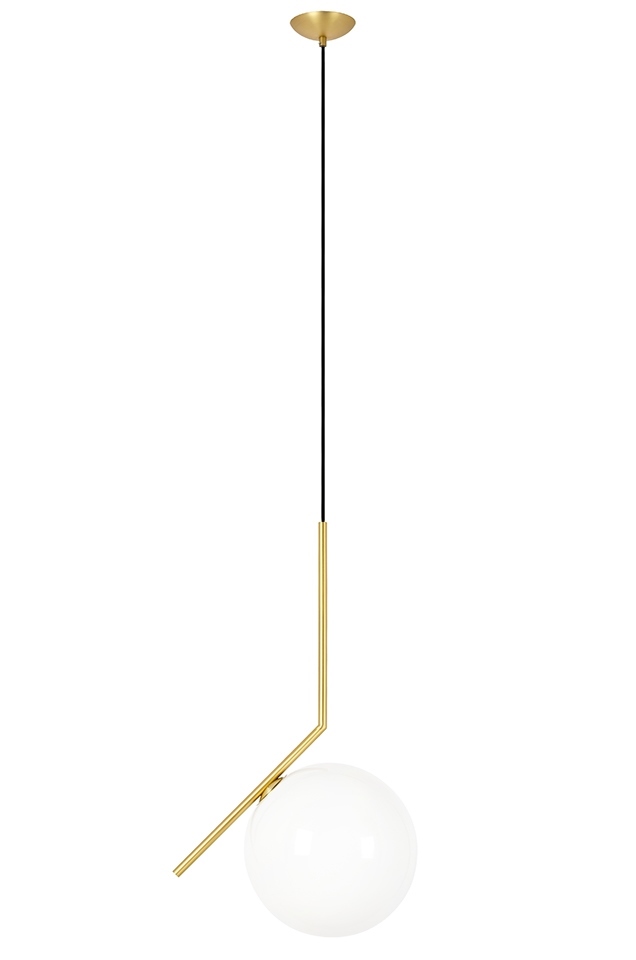Lampa wisząca HALM 20 – mosiądz, szkło