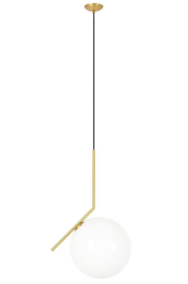 Lampa wisząca HALM 30 – mosiądz, szkło