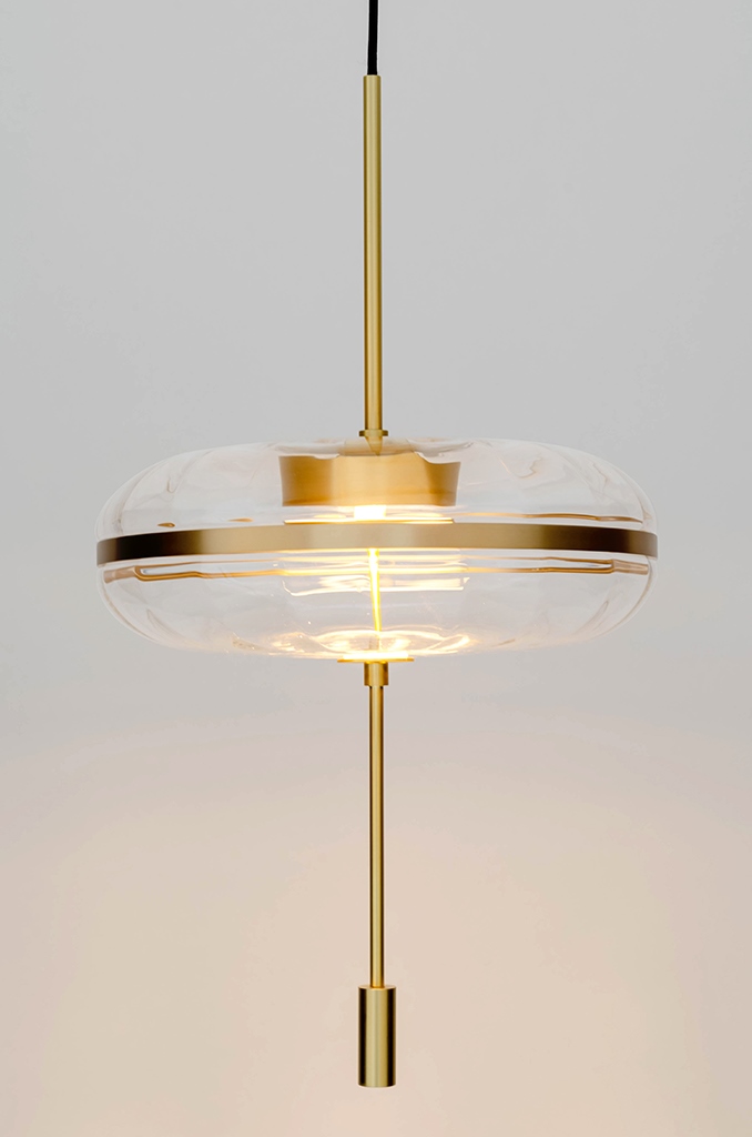 Lampa wisząca CHAPLIN 360 mosiądz – LED, szkło
