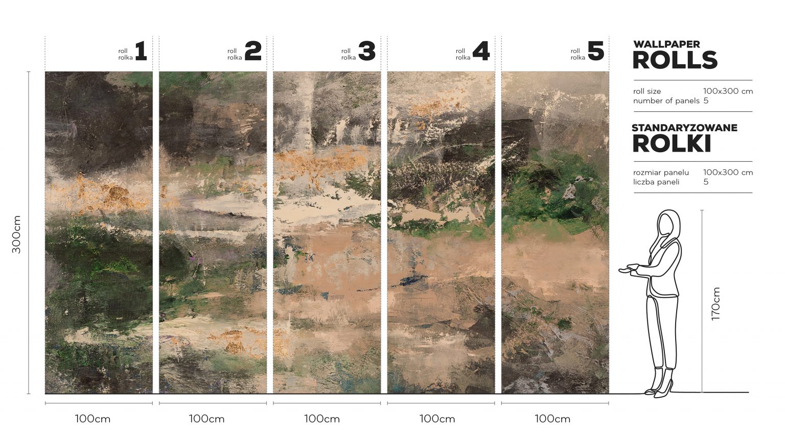 Moss - Tapeta w standaryzowanych rolkach