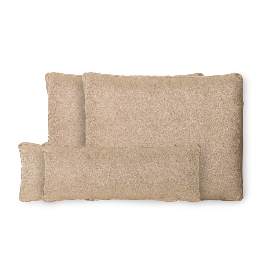 Set poduszek do sofy lounge brązowo/biały XL (outdoor)