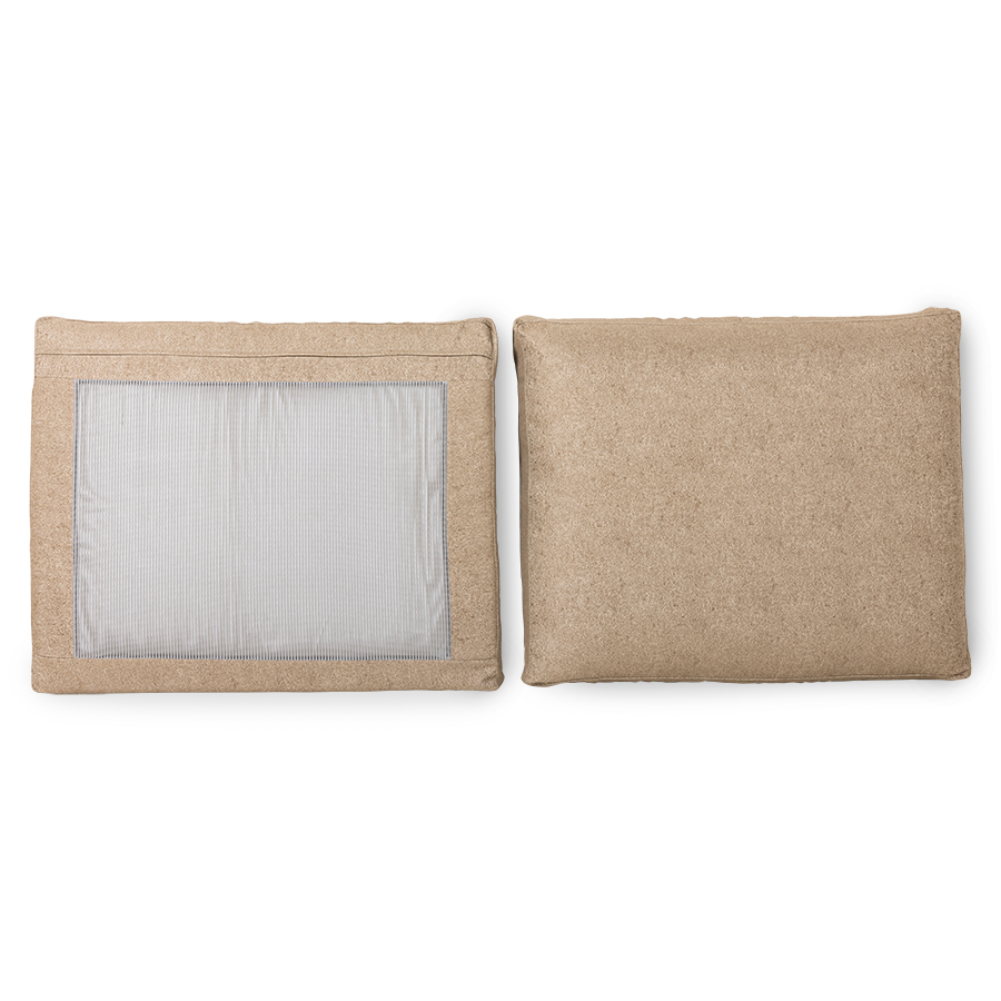 Set poduszek do sofy lounge brązowo/biały XL (outdoor)