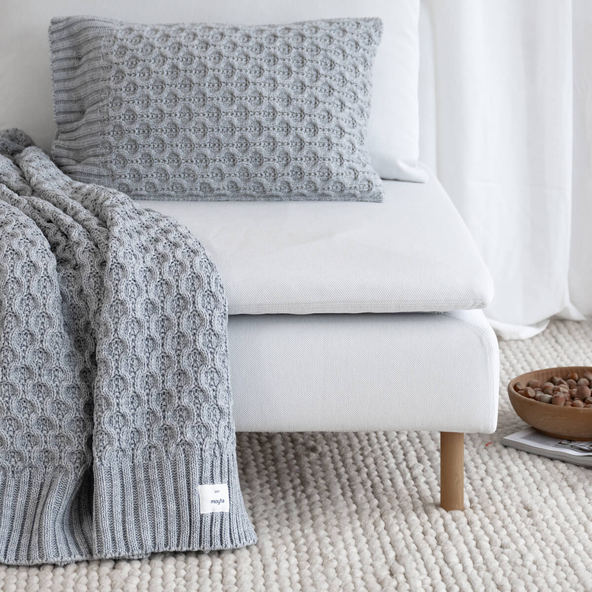 PLED OTULAJĄCY JASNO SZARY PLED OTULAJĄCY JASNO SZARY