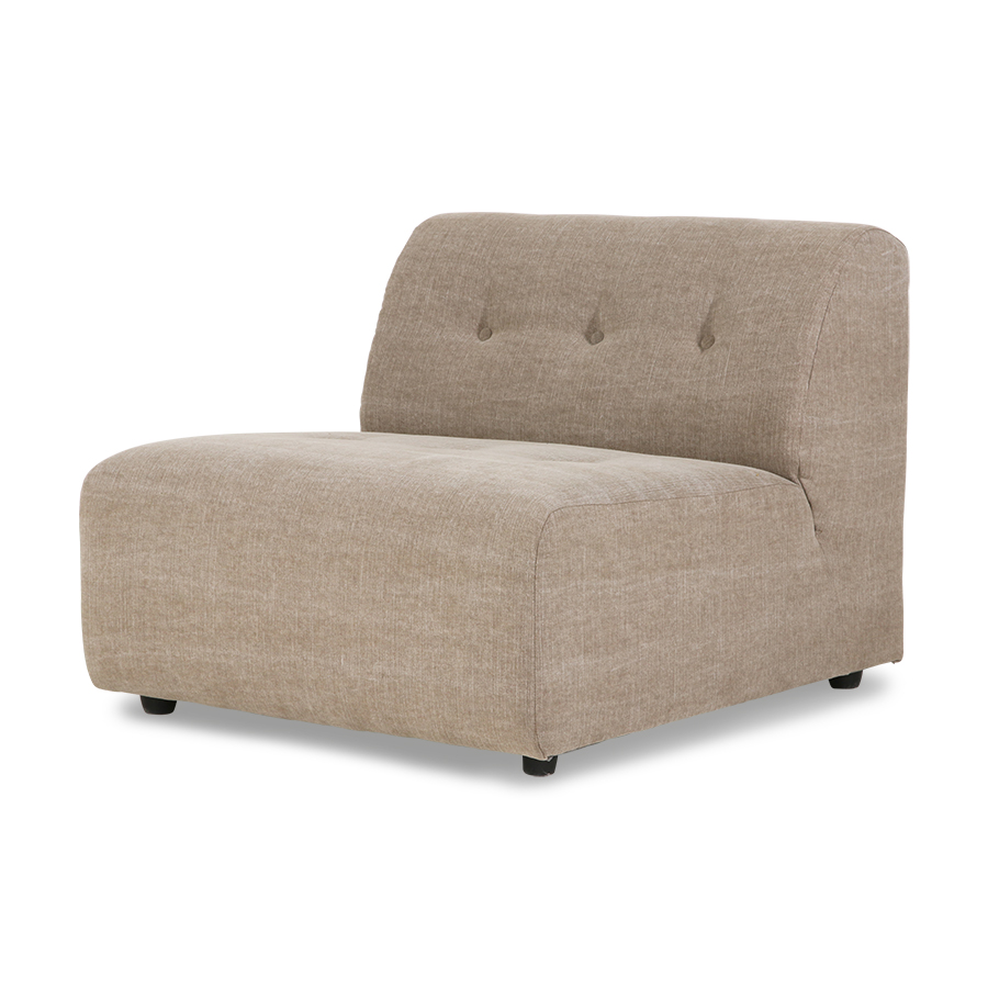 vint couch: element middle, linen blend, taupe