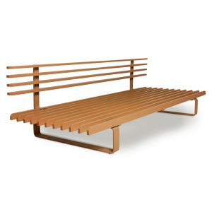Aluminiowa lounge sofa, dusty orange (outdoor)