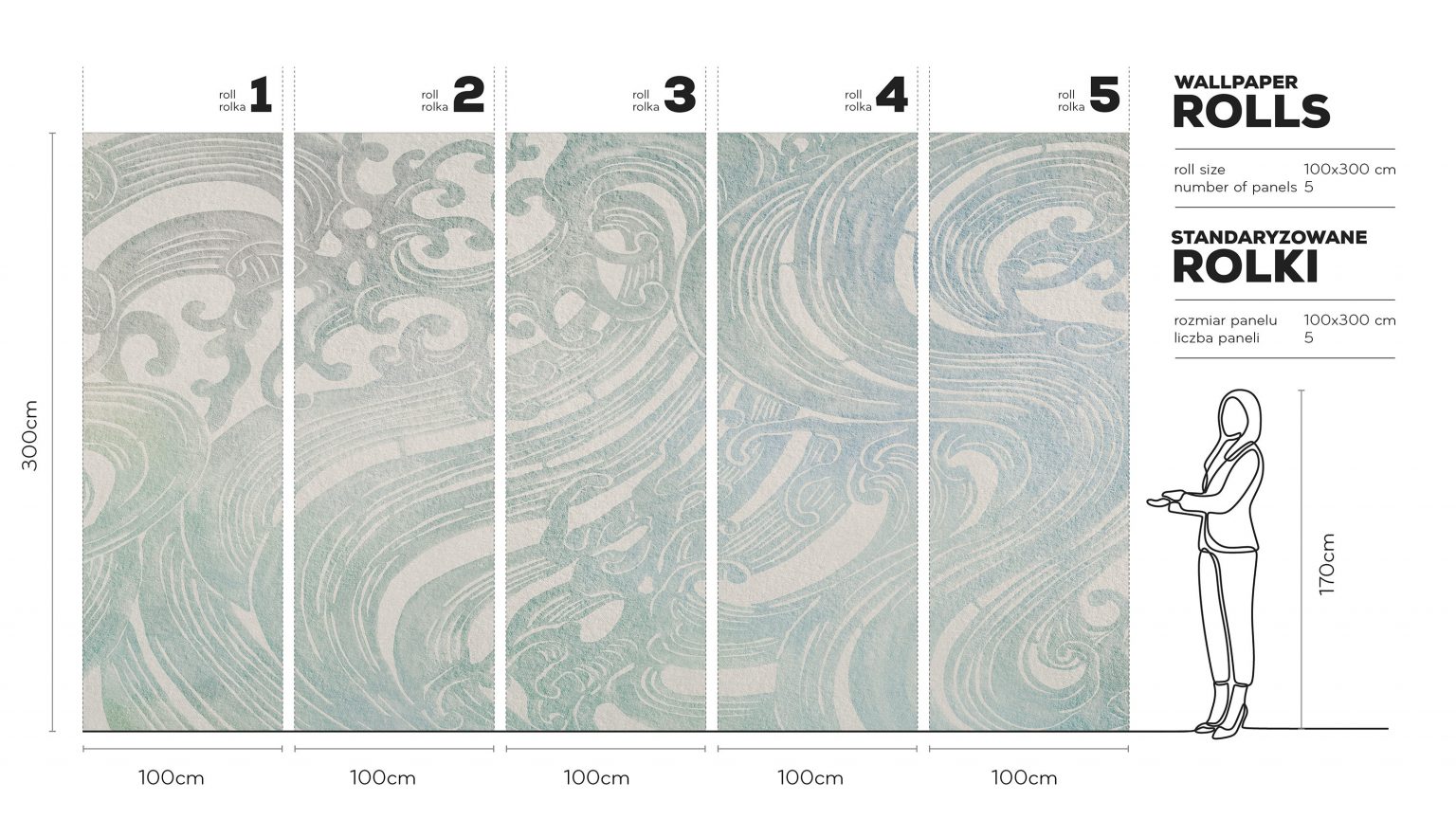Nami - Tapeta w standaryzowanych rolkach