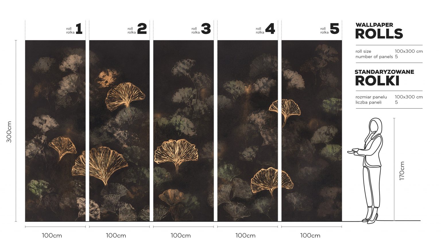 Nero - Tapeta w standaryzowanych rolkach