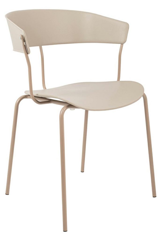 Krzesło JETT beżowe – polipropylen, metal