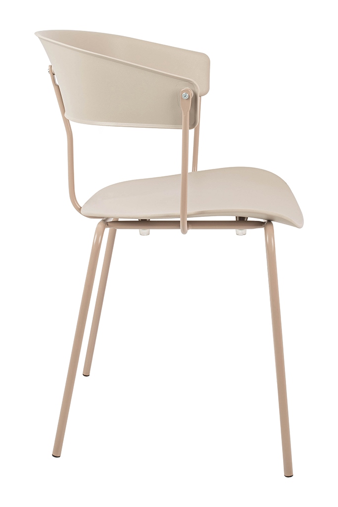 Krzesło JETT beżowe – polipropylen, metal