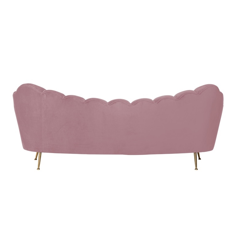 RICHMOND sofa COSETTE PINK – welur, podstawa złota