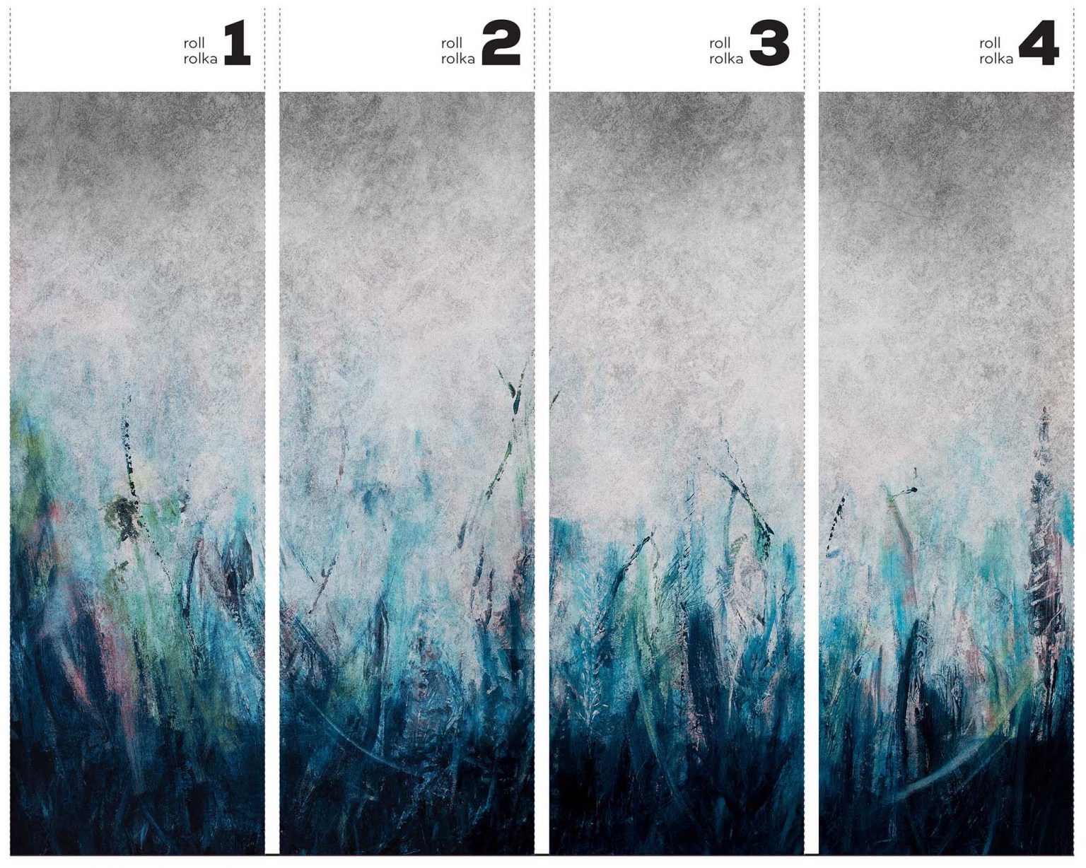 Tosca Blue - Tapeta w standaryzowanych rolkach