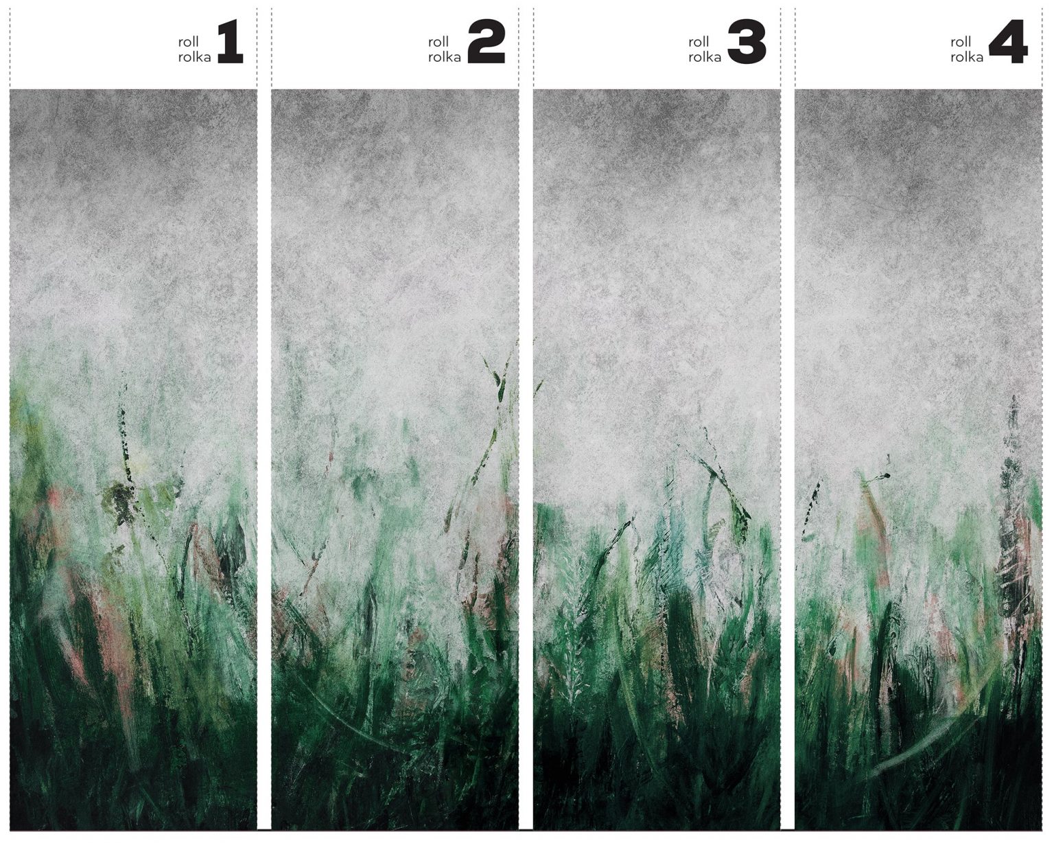 Tosca Green - Tapeta w standaryzowanych rolkach