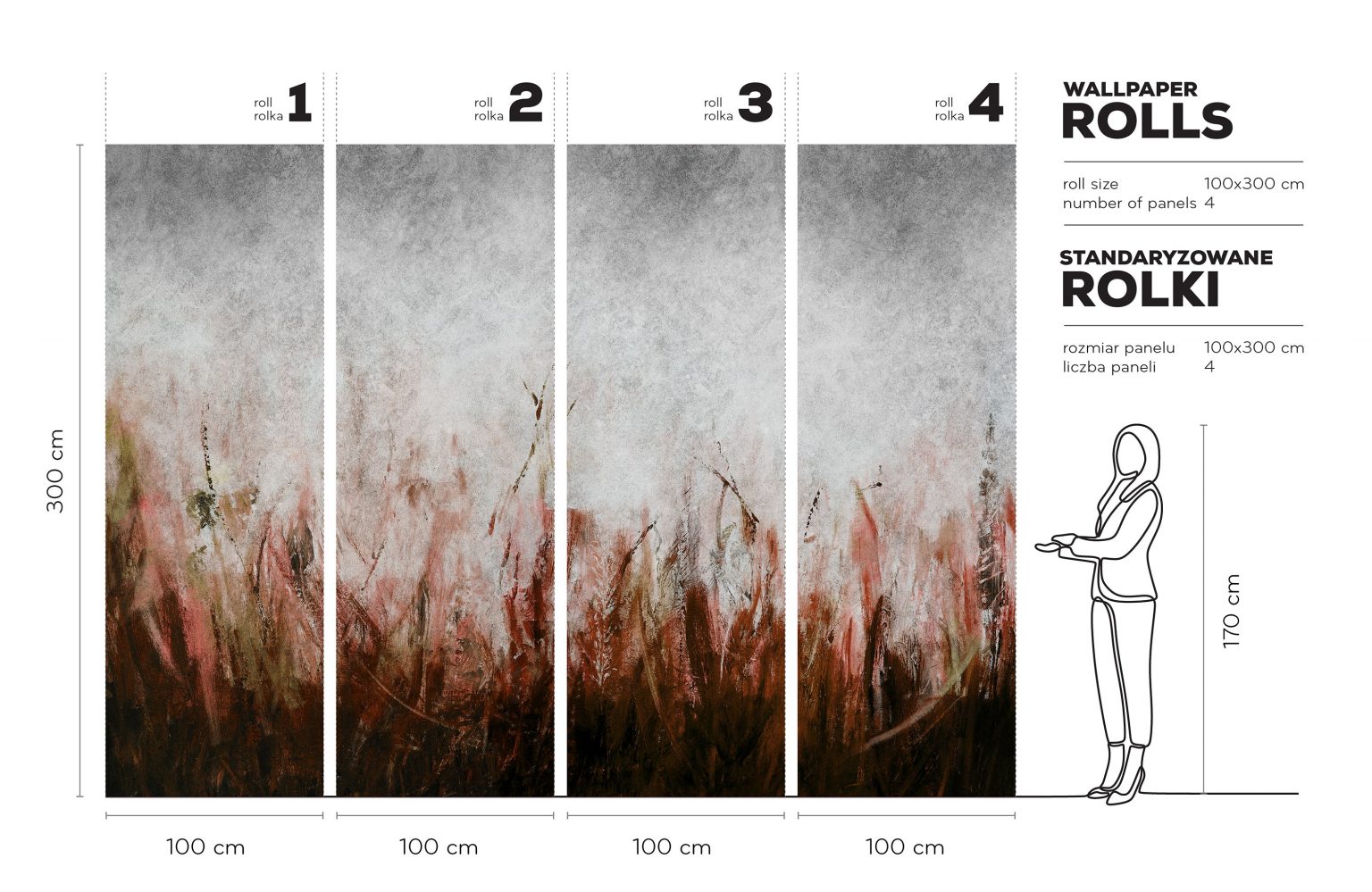 Tosca Rust - Tapeta w standaryzowanych rolkach