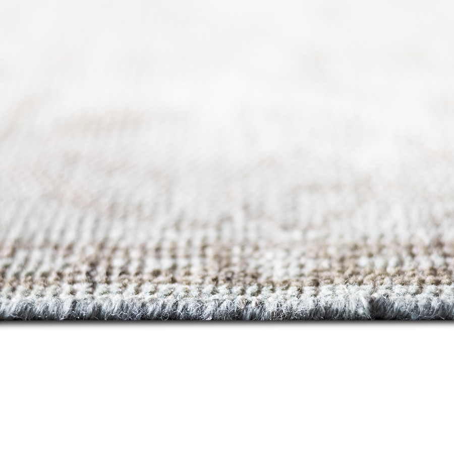 Tkany dywan wełniany, szaro/zielony (180x280)