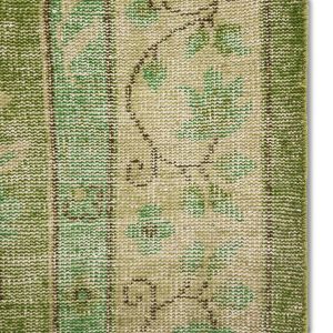 Tkany dywan wełniany, zielony (200×300)