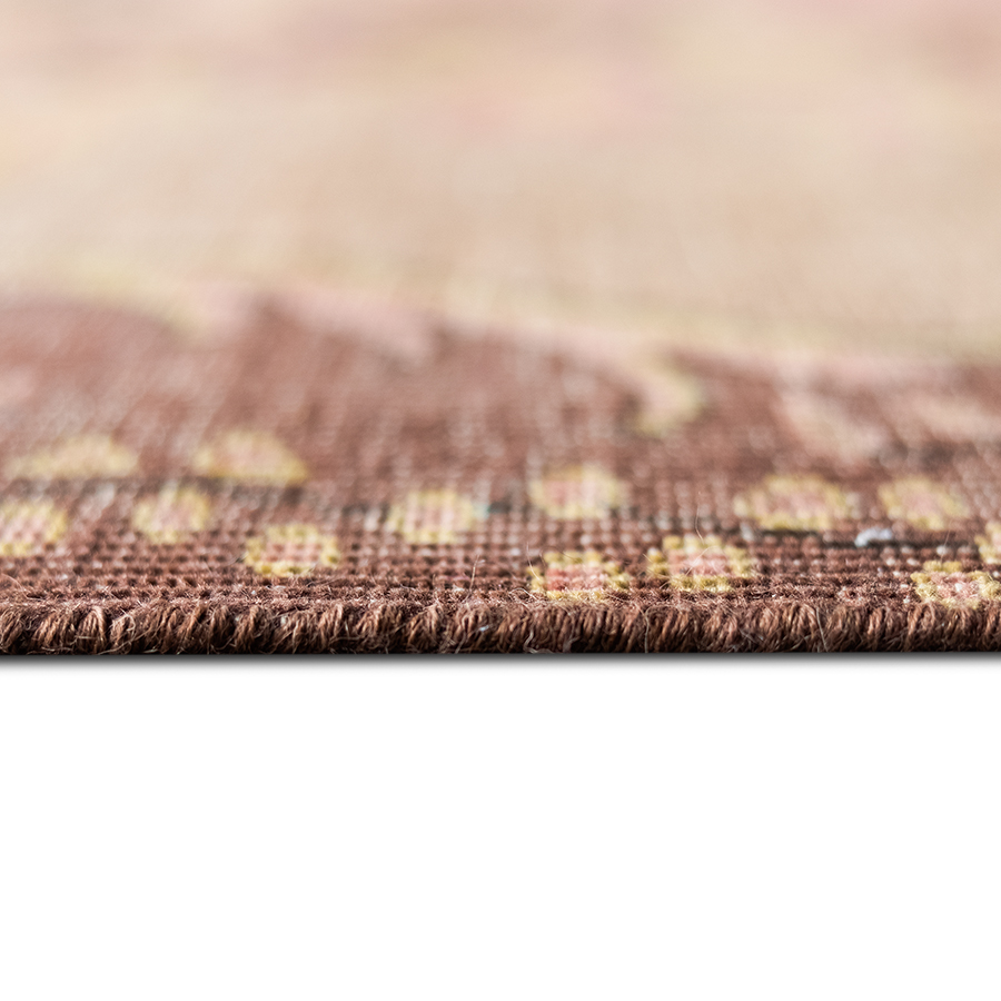 Tkany dywan wełniany, różowy (200×300)