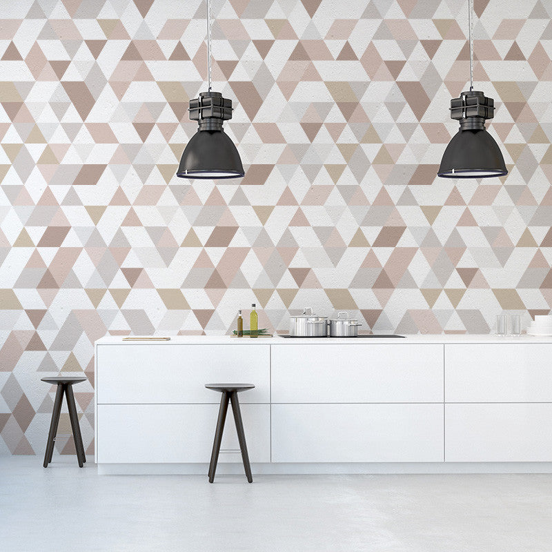 Tapeta Triangles Coctail beige