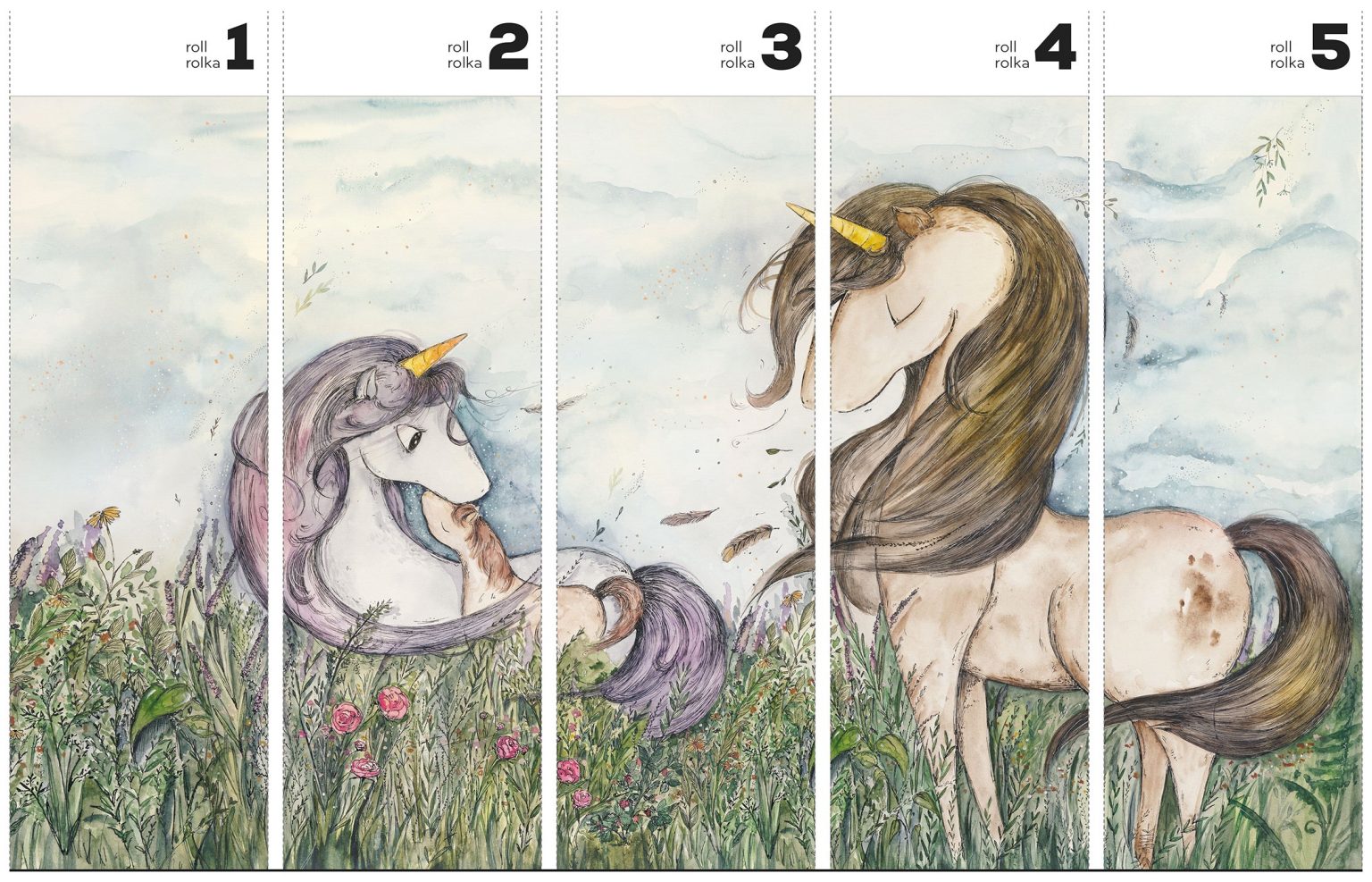 Wild Unicorns - Tapeta w standaryzowanych rolkach