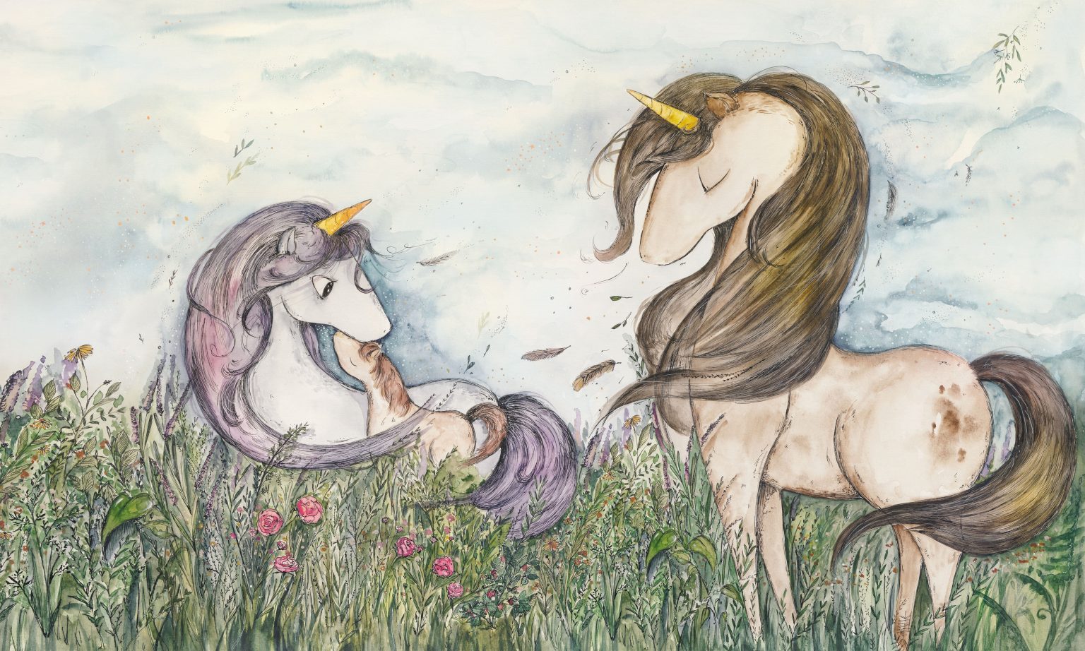 Wild Unicorns - Tapeta w standaryzowanych rolkach